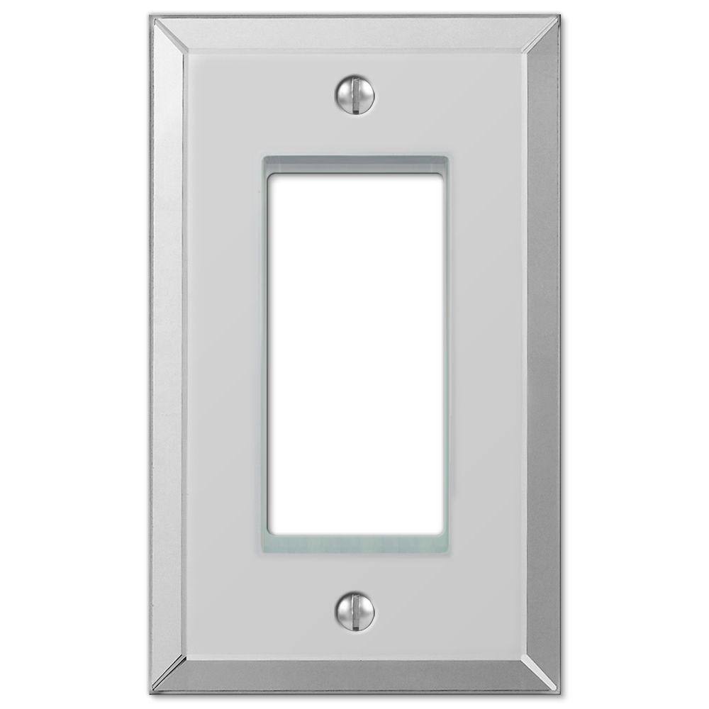 Hampton Bay Acrylic 1 Gang Rocker Acryilic Wall Plate - Polished Mirror 66RHB