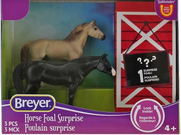 Breyer Horses Stablemates Mystery Horse Foal Surprise Collectible Toy Horse Playset