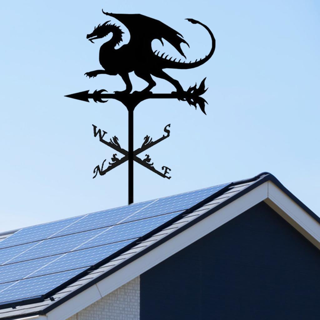 Roof Weather Vane， Traditional Drawing Iron Weather Vane， Roof Decoration Drinking Garden， Multifunctional Weather Vane， for Barn， Pavilion ， Dragon