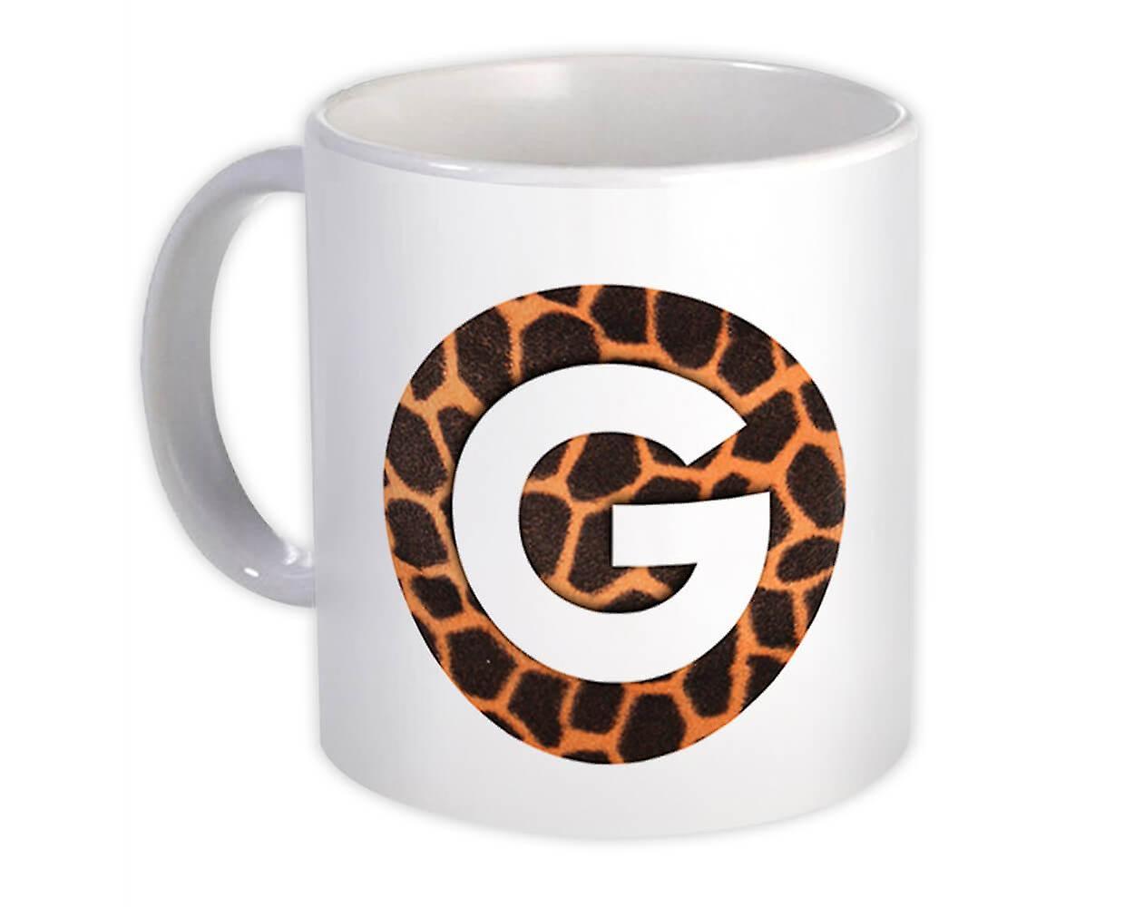 Gift Mug: Monogram Letter G Giraffe