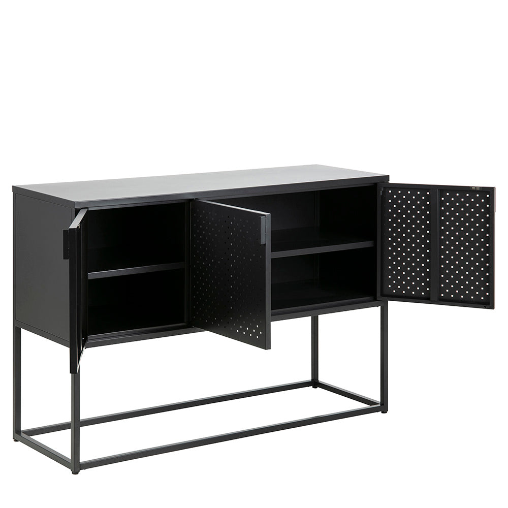 NEWTON 3 Doors Sideboard 120cm - Black