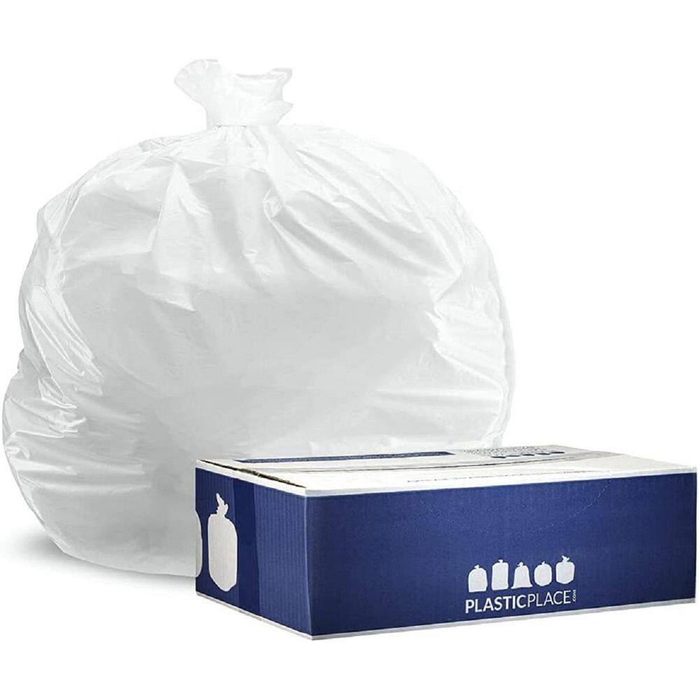 Plasticplace 4 Gal. White Low-Density Trash Bags (Case of 250) W4LDW