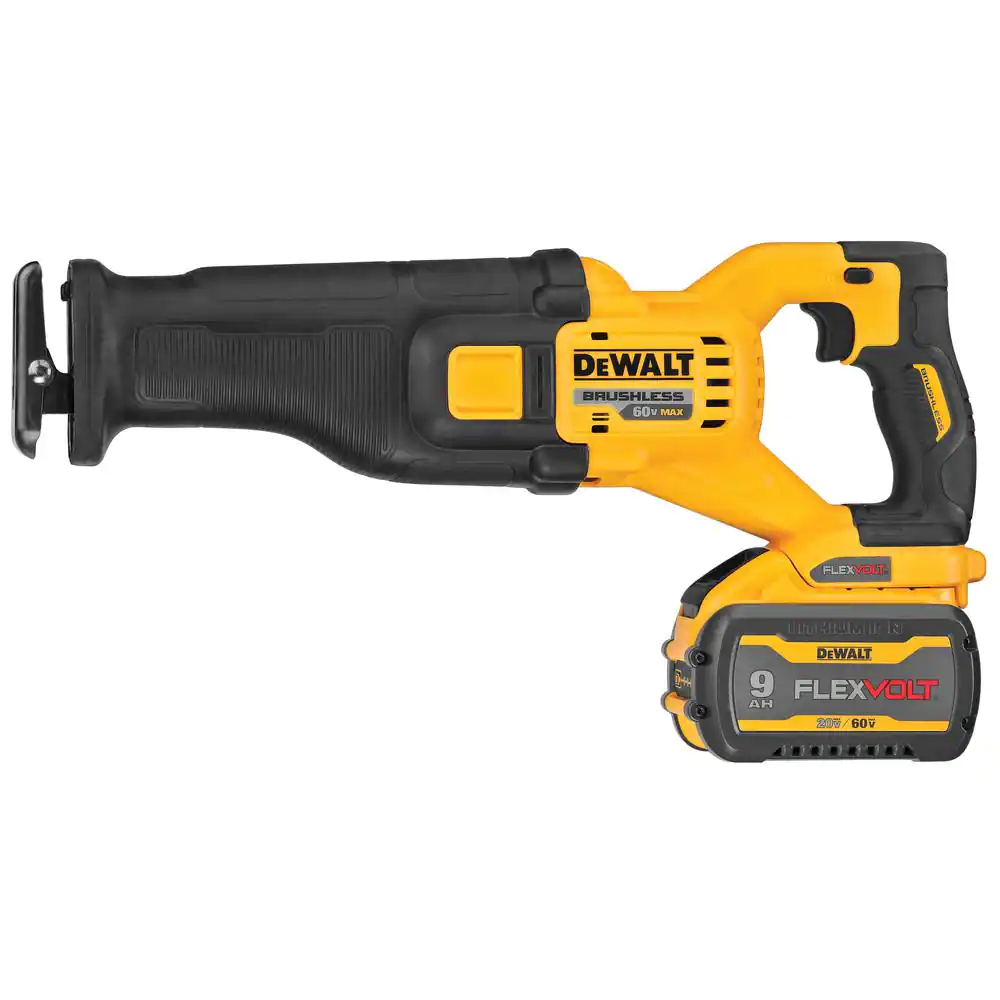 DEWALT DCS389X1 FLEXVOLT 60-Volt MAX Cordless Brushless Reciprocating Saw with (1) FLEXVOLT 9.0Ah Battery