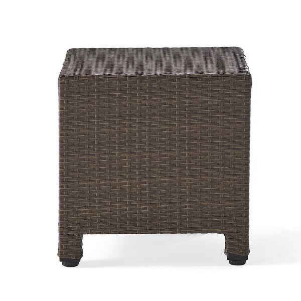 Clean Cube Shape Wicker Coffee Table