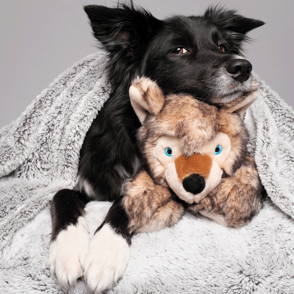 Fluff and Tuff Lobo Wolf Pup Dog Toy