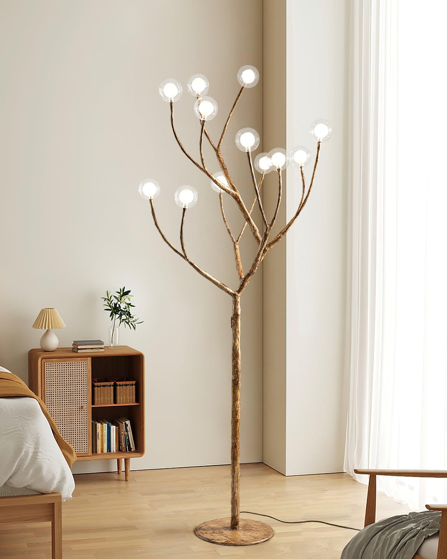 Imitation Wood Floor Lamp