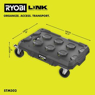 RYOBI LINK Rolling Base with LINK 3-Drawer Tool Box STM204-STM302