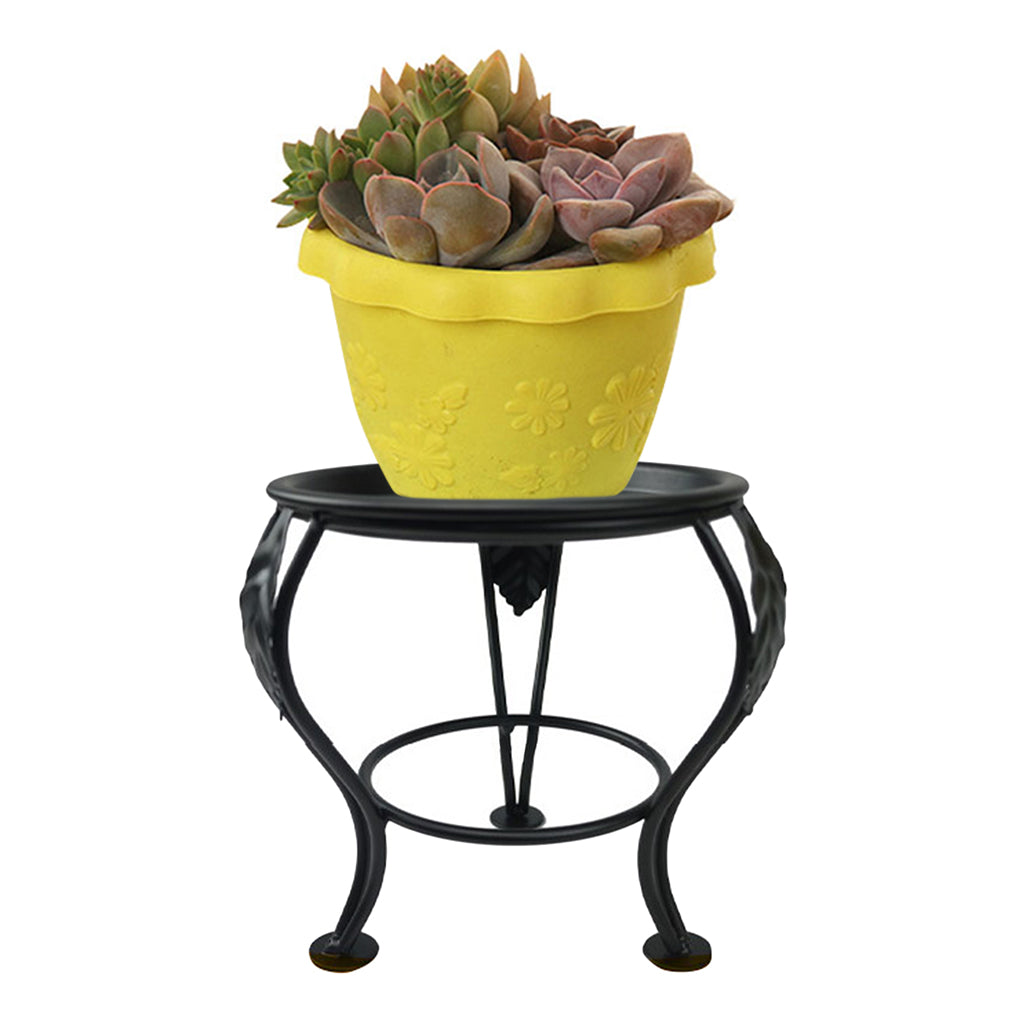 New Indoor Outdoor Table Mini Plant Stand Rack Flower Pot Candle Holder Shelf Desktop Decoration, Black