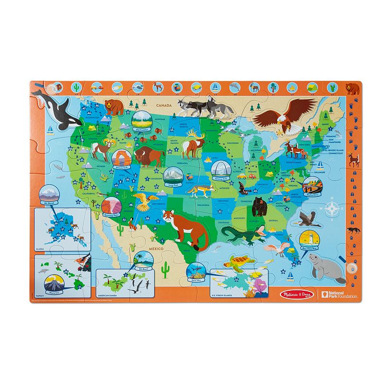 Melissa and Doug National Parks U.S.A. Map Floor Puzzle