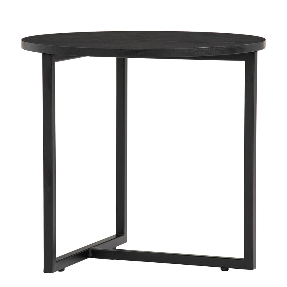 TURNER Round Side Table 46cm - Black