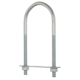 Everbilt 516 in. x 2-916 in. x 5-316 in. Coarse Zinc-Plated Steel U-Bolt with Nut and Strap 806906