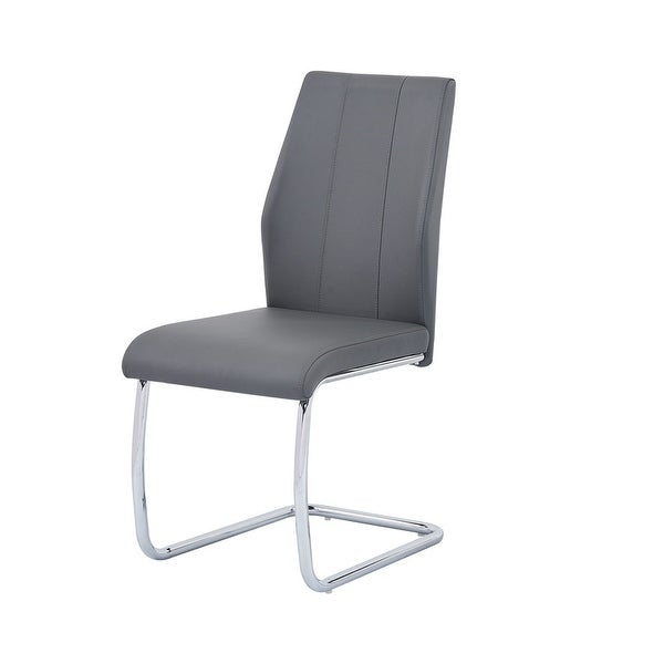 Best Master Furniture Upholstered Contemporary Faux Leather Side Chairs (Set of 2)