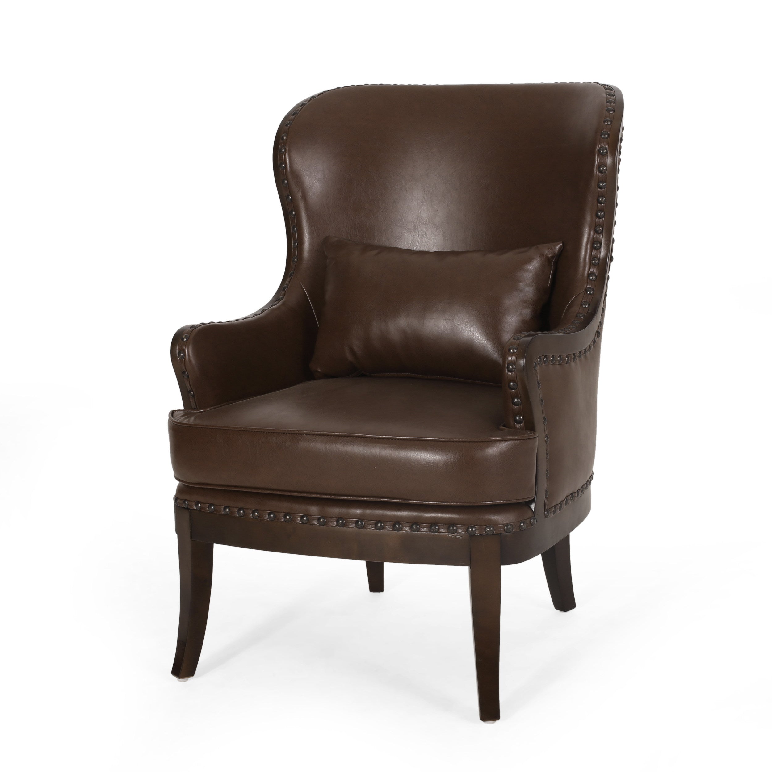 Jett Contemporary Upholstered Accent Chair with Nailhead Trim