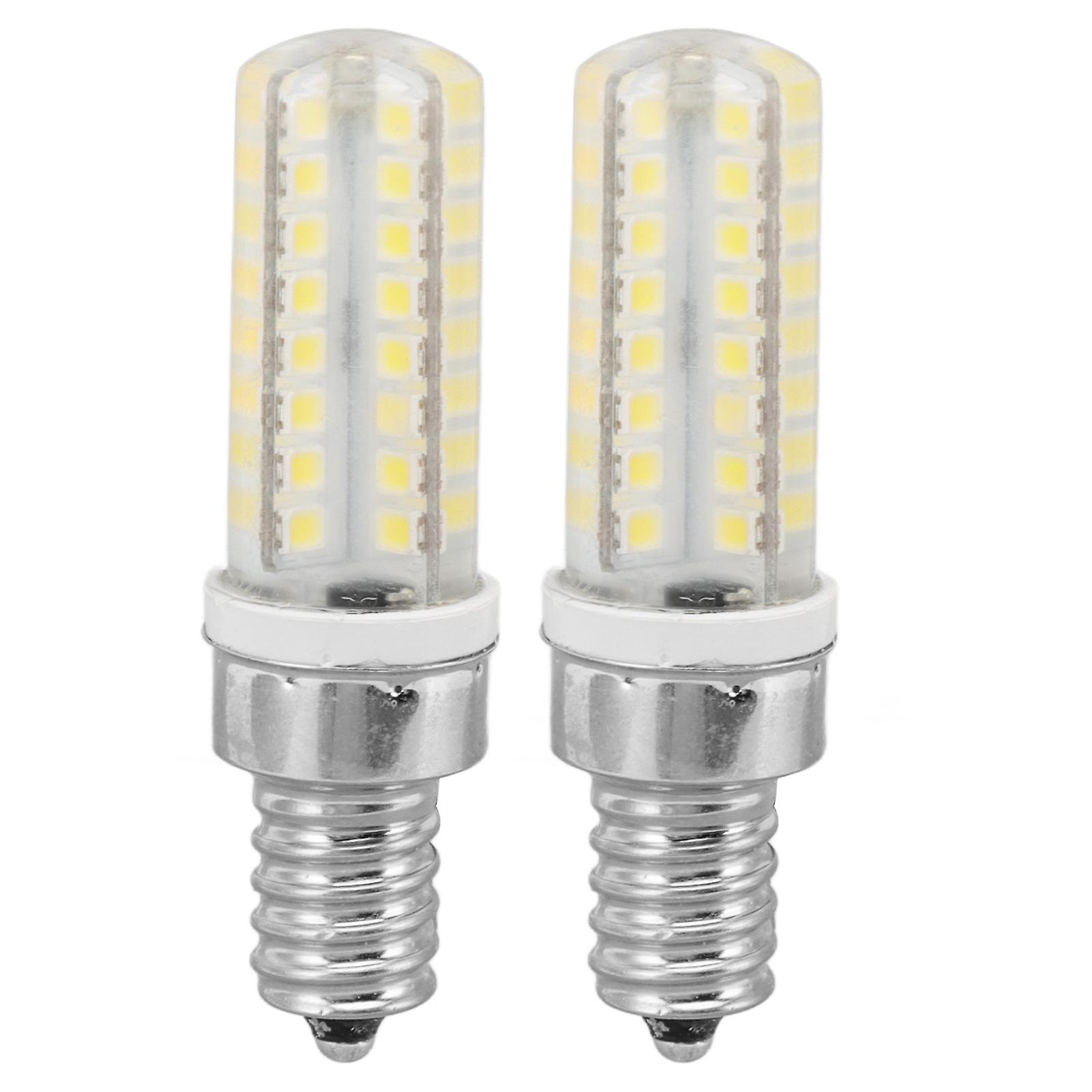 2Pcs 5W E14 LED Light Bulb 64LEDs Lamp Bulb for Cabinets Bookcases Table Lamps AC 230V