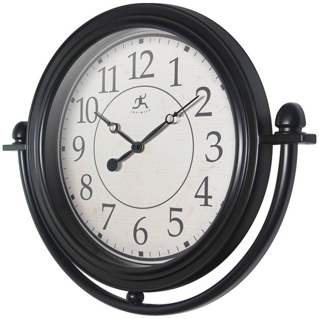 Finial Wall Clock Black Infinity Instruments