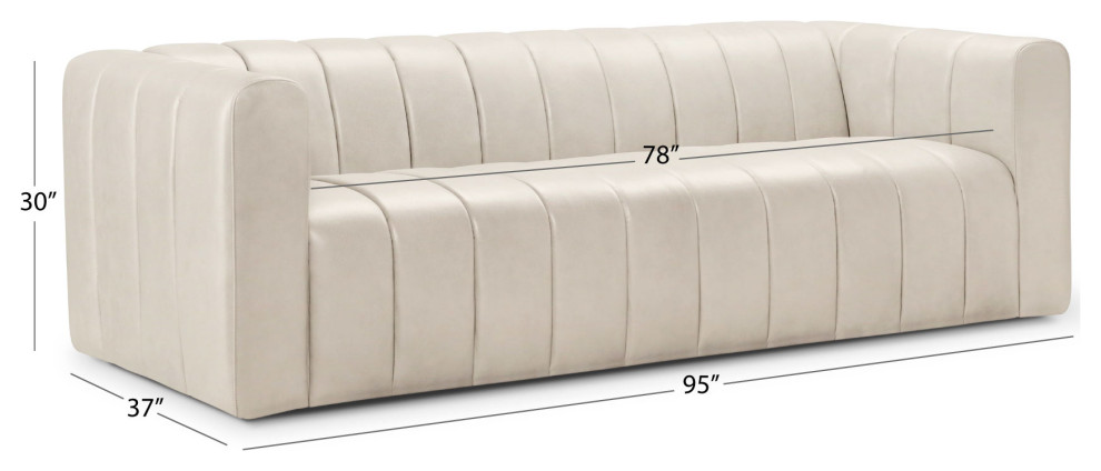 Lucas 100% Top Grain Leather Sofa   Contemporary   Sofas   by Abbyson Living  Houzz