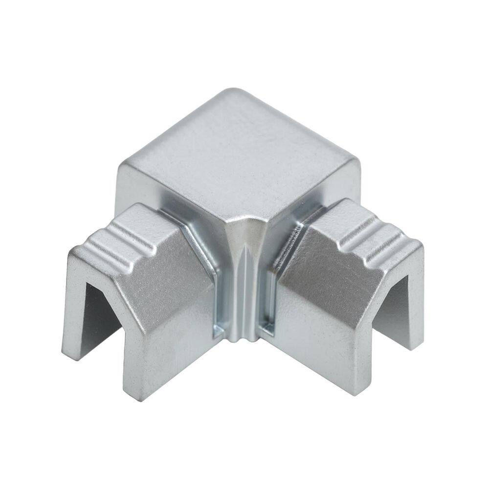 TrimMaster 38 in. Square Shape Tile Edging Trim Corners Outside Satin Silver (2-Pack) OC8762MA2