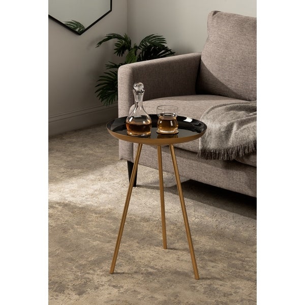 Kate and Laurel Laranya Round Metal Side Table - 15x15x22.5