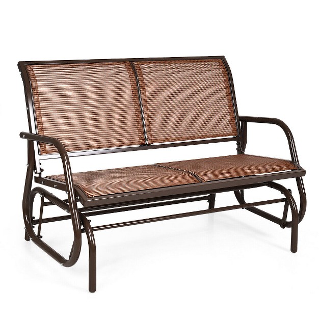 Costway Patio Swing Glider Bench Loveseat Rocking Chair Backyard Poolside