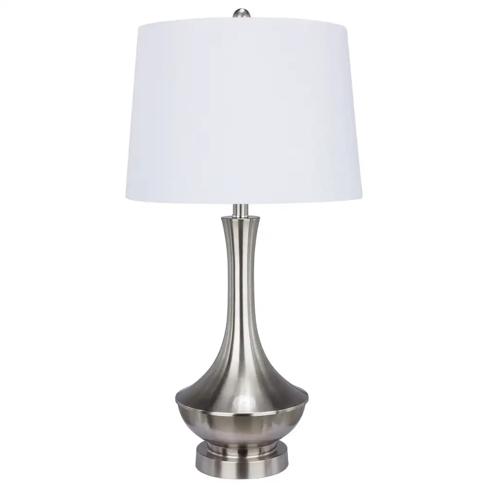 Metal Brushed Steel 30-inch Table Lamp