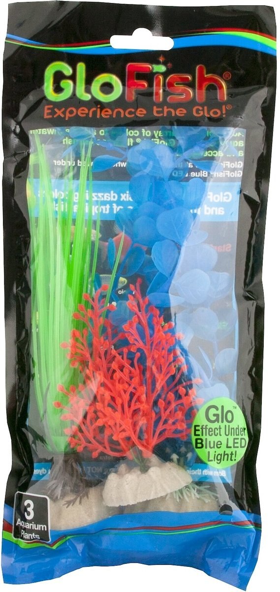 GloFish Aquarium Plant Variety Pack， 3 count