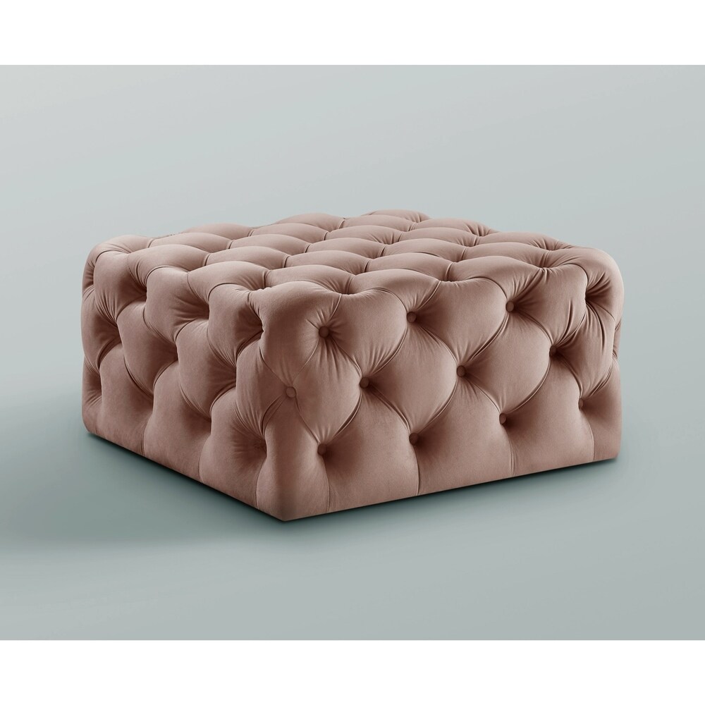 Gordon Diamond Tufted Square Shape Cocktail Ottoman