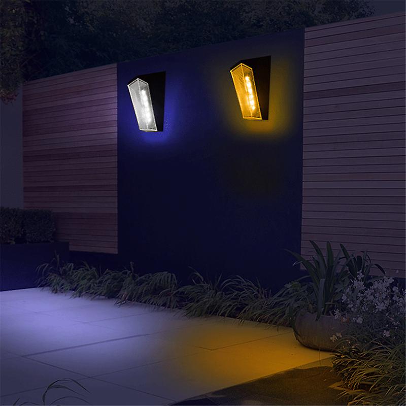 2pcs Solar Wall Lights Outdoor Led Stair Lamp Waterproof Luminous Lighting For Garden Yard Fence Decor Patio Lamps