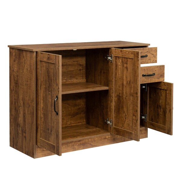 Wood Buffet Sideboard with 2 doorsand1 Storage and 2drawers