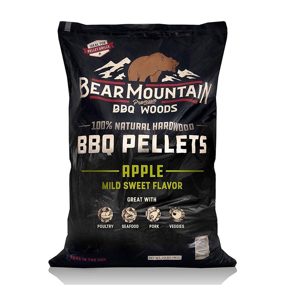 Bear Mountain BBQ Premium  Natural Hardwood Apple Smoker Pellets  20 Pounds