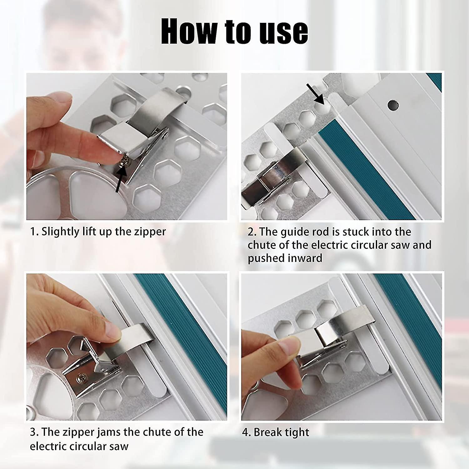 Woodworking Electric Circular Saw Right Angle Rail Clamp Compatible With Makita Or Festool Orbit Saw， Track Auxiliary Clamp For Engraving Machine Boar