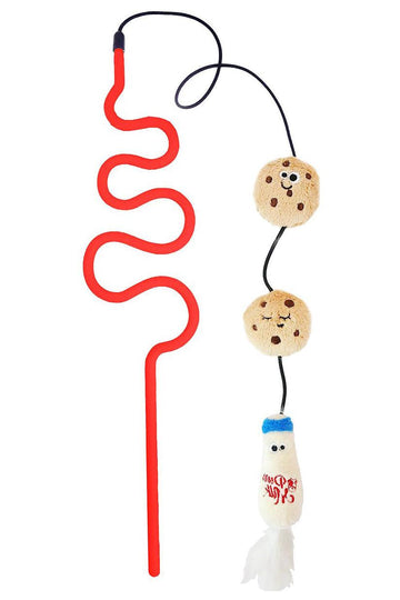 Mad Cat Cookies and Milk Cat Wand Toy