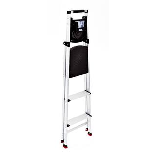 Rubbermaid 3-Step Aluminum Step Stool with Project Tray 225 lb. Load Capacity Type II Duty Rating RMA-3T-COM