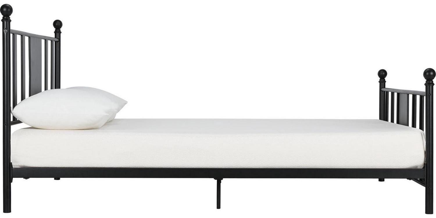 DHP Langham Metal Platform Bed with Adjustable Height， Queen， Black