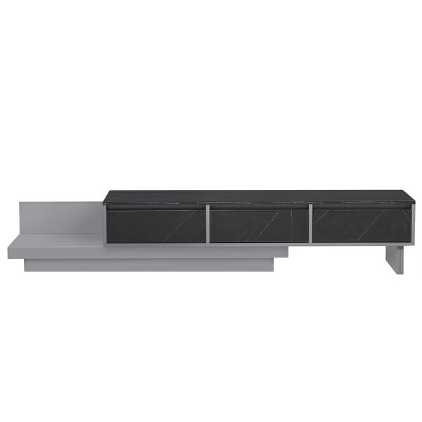 Extendable TV Stand Media Console with 3-Drawer - 65 inches in width