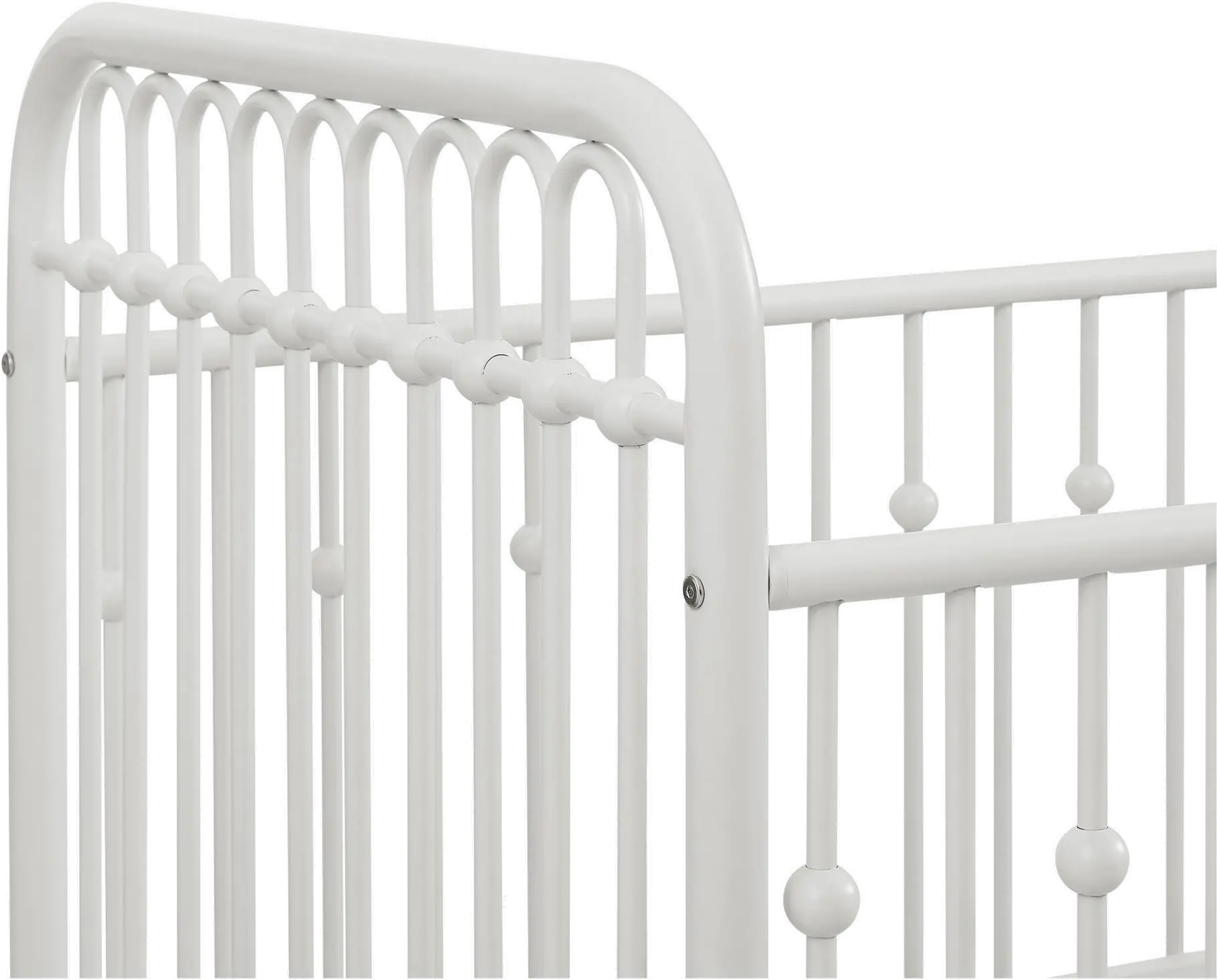 Monarch Hill Ivy Off White Metal Baby Crib