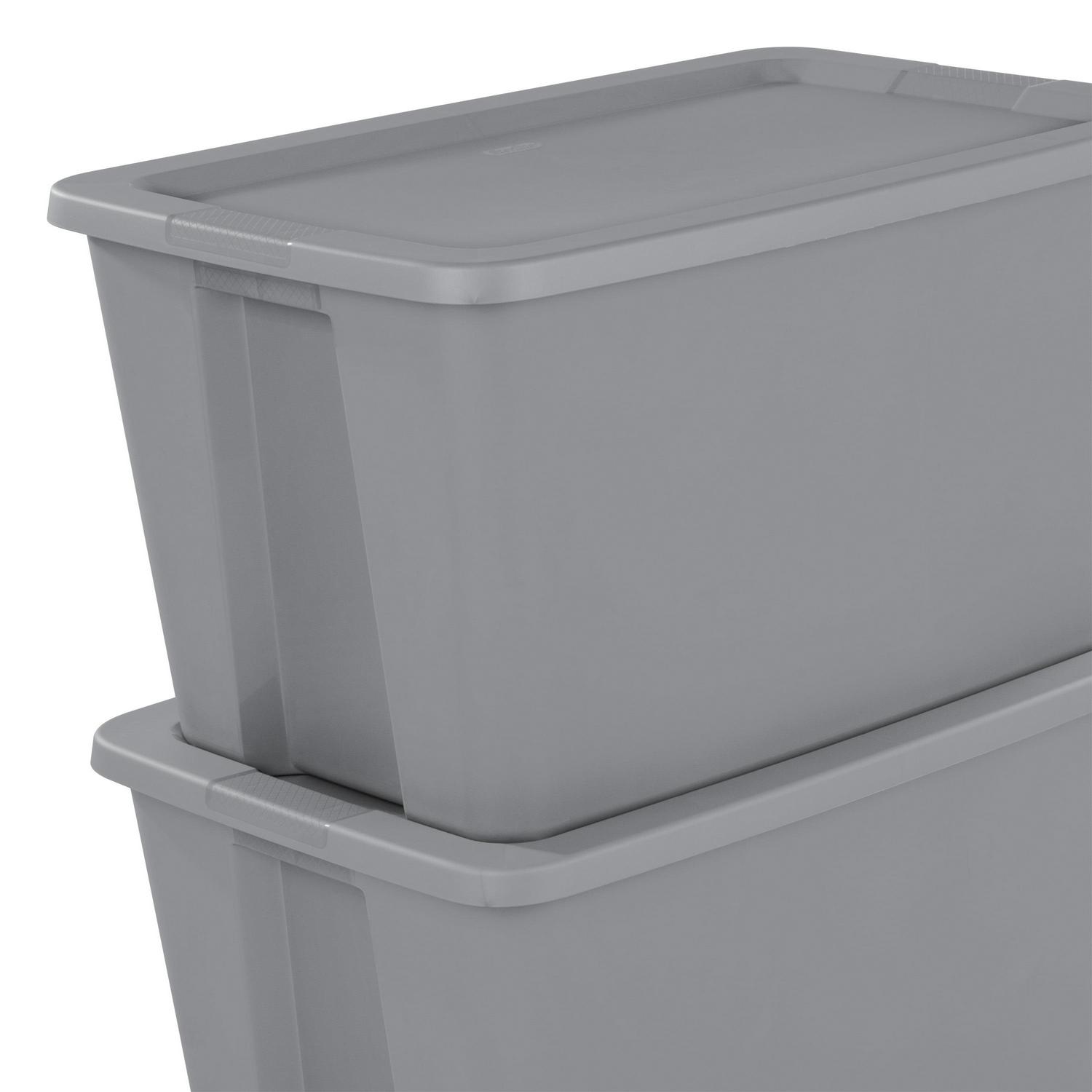 Sterilite 30 Gallon Tote Box Plastic Titanium Set of 6  Crowdfused