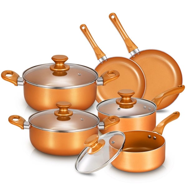 10-Piece Ceramic Nonstick Aluminum Cookware Set