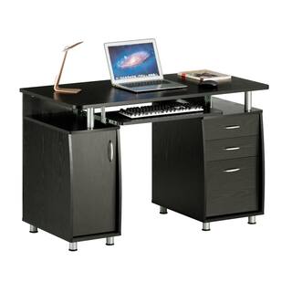 TECHNI MOBILI 47.5 in. W Complete Workstation Computer Desk with Storage Espresso RTA-4985D-ES18