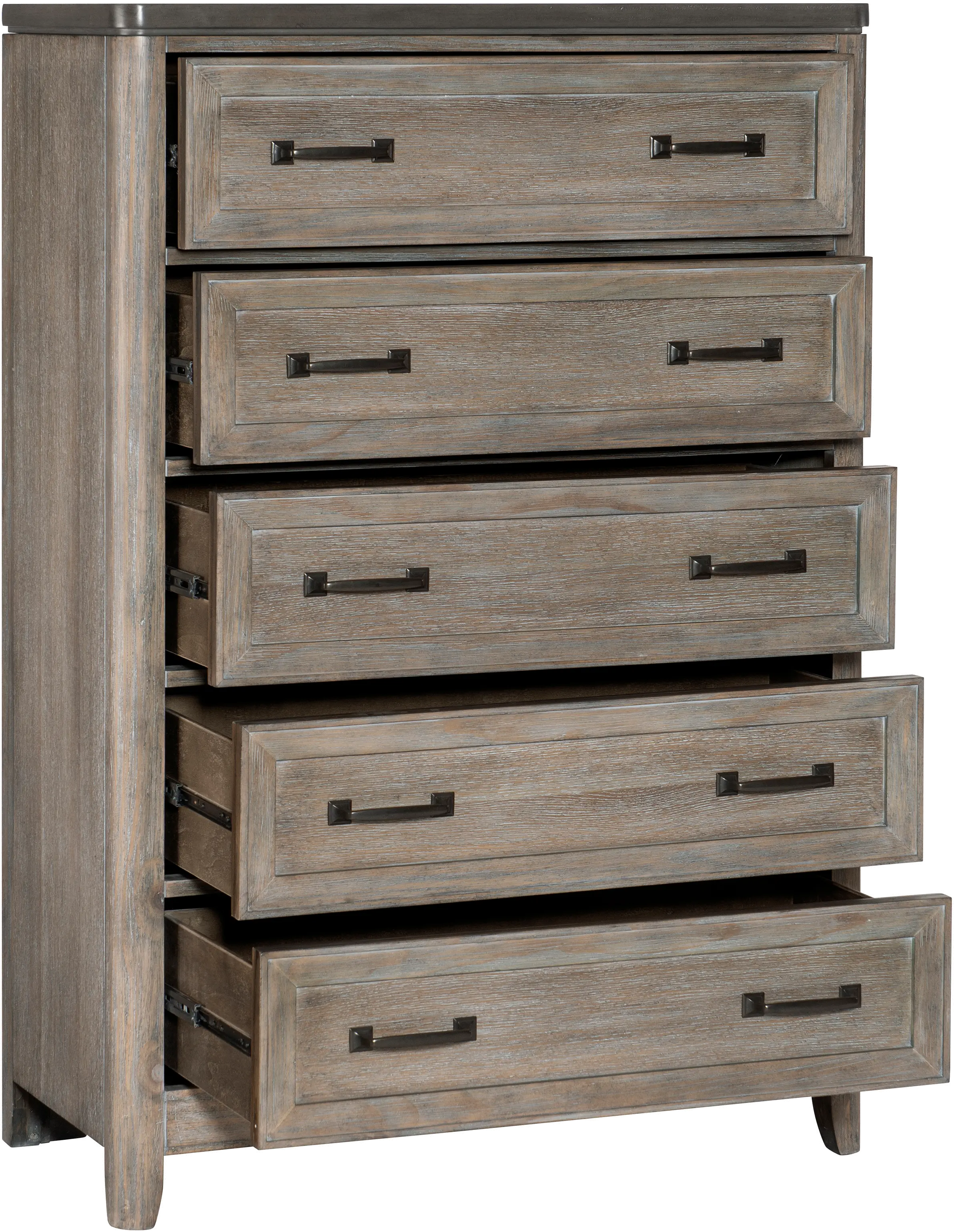 Newell Gray and Light Brown Chest of Drawers