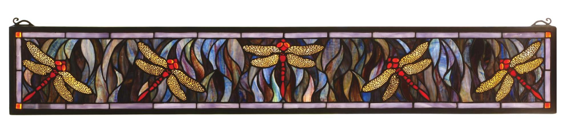 Meyda Tiffany 72896 Stained Glass Tiffany Window From The Dragonflies Collection - Tiffany