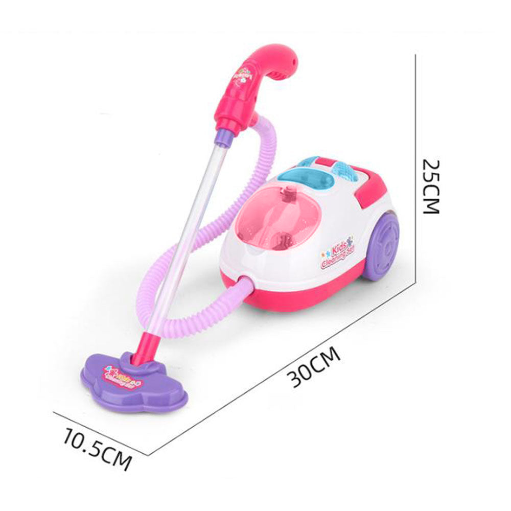 Hapeisy Mini Simulation Vacuum Cleaner Tool Little Girl Housekeeping Toys for Kids Amusing Pretend Play Toys with Lamp Sound Play Toys Kids Birthday Christmas Present