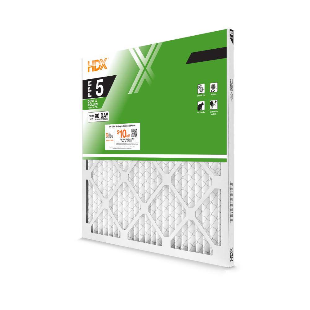 HDX 20 in. x 20 in. x 1 in. Standard Pleated Air Filter FPR 5 HDX1P5-012020