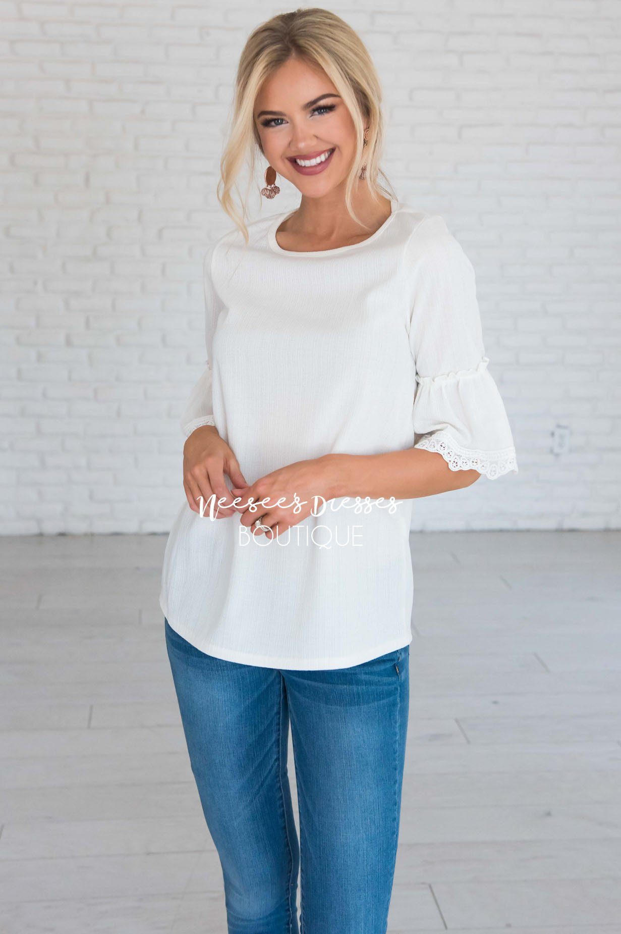 Just One Wish Bell Sleeve Top