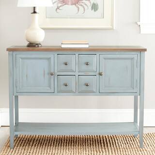 SAFAVIEH Charlotte BlueBrown Buffet Storage Console Table AMH6517B