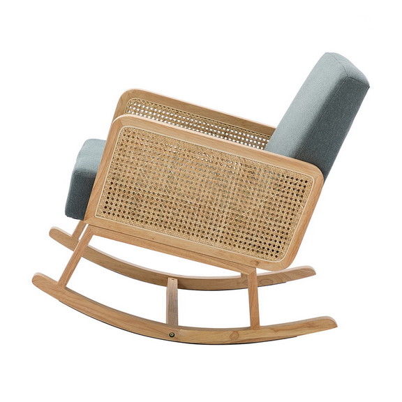 Trachin Rocking Chair with Rattan Arms W113756058