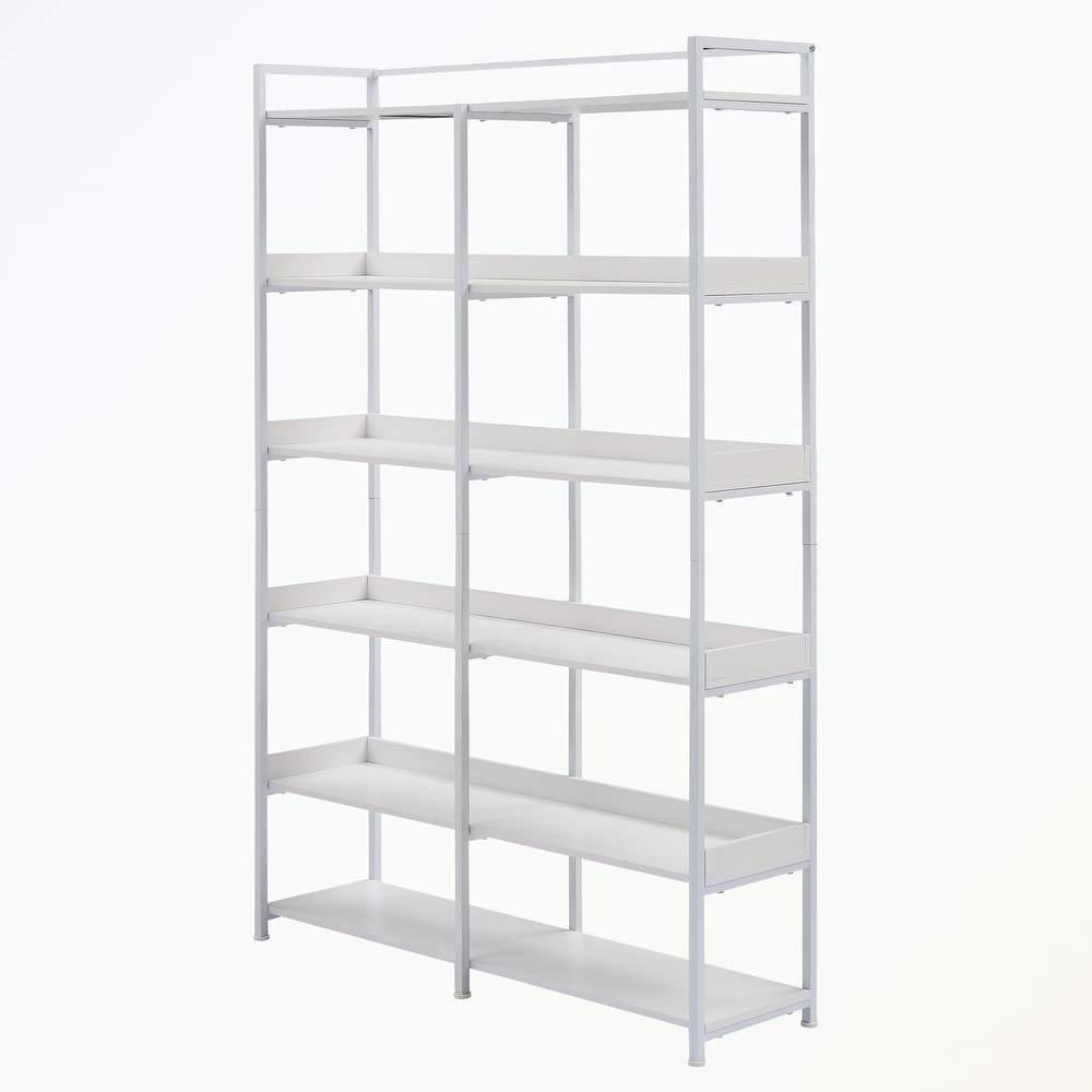 Bookshelf with MDF Boards Stainless Steel Frame