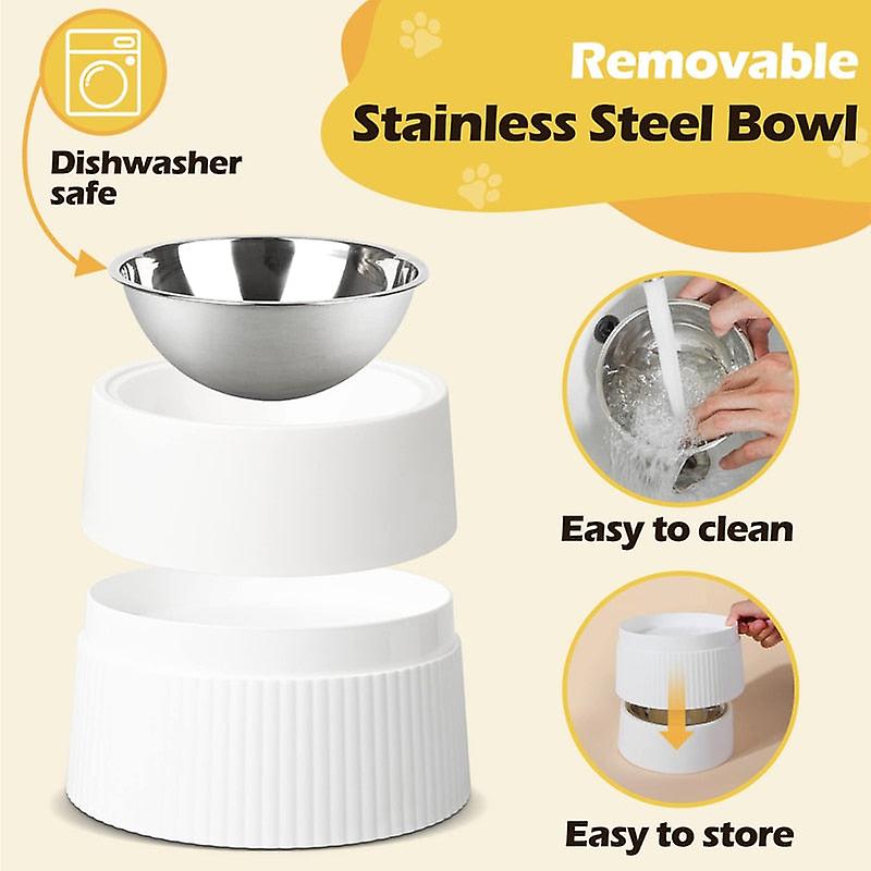 Tower design elevated dog bowl