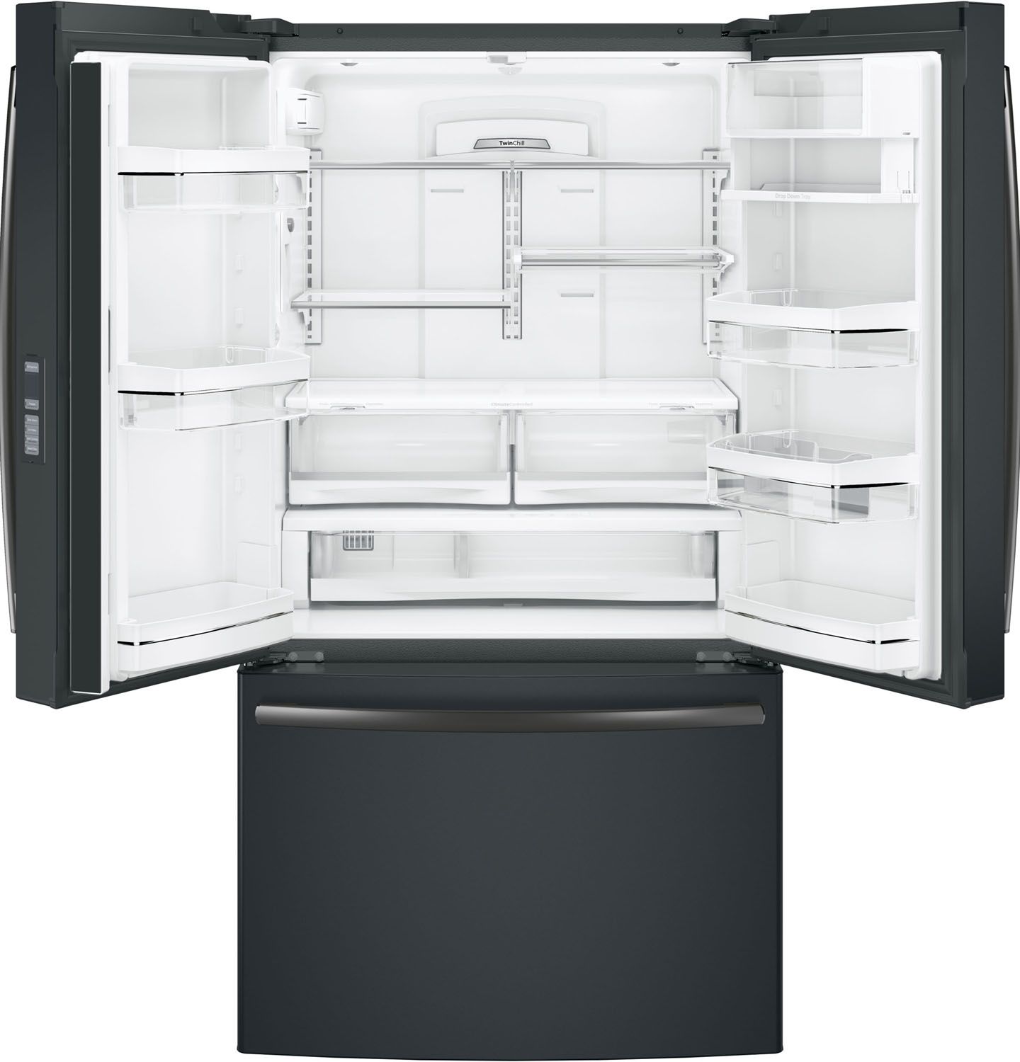 GE Profile ENERGY STAR 23.1 Cu. Ft. Black Slate Counter-Depth French-Door Refrigerator