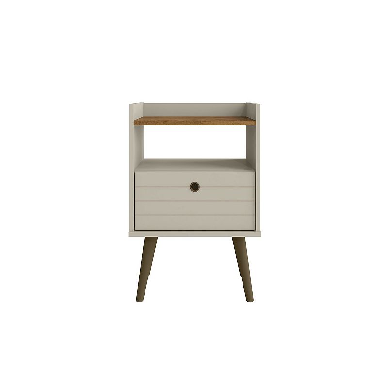 MANHATTAN COMFORT Bogart Mid-Century Modern Nightstand Table