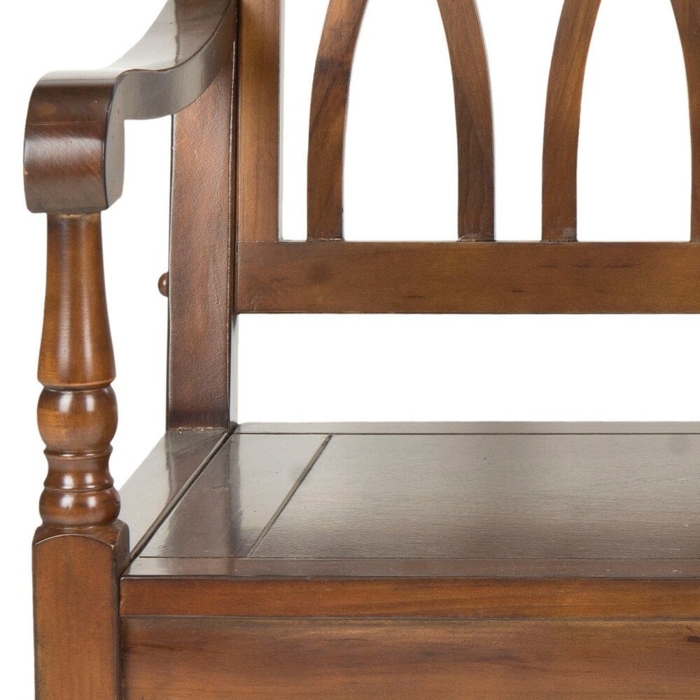 SAFAVIEH Benjamin Dark Walnut Finish Bench   40\